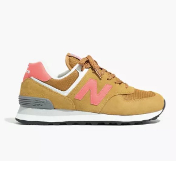 New Balance Suede 574 Sneakers in Astral Glow/Washed Henna - Picture 2 of 4